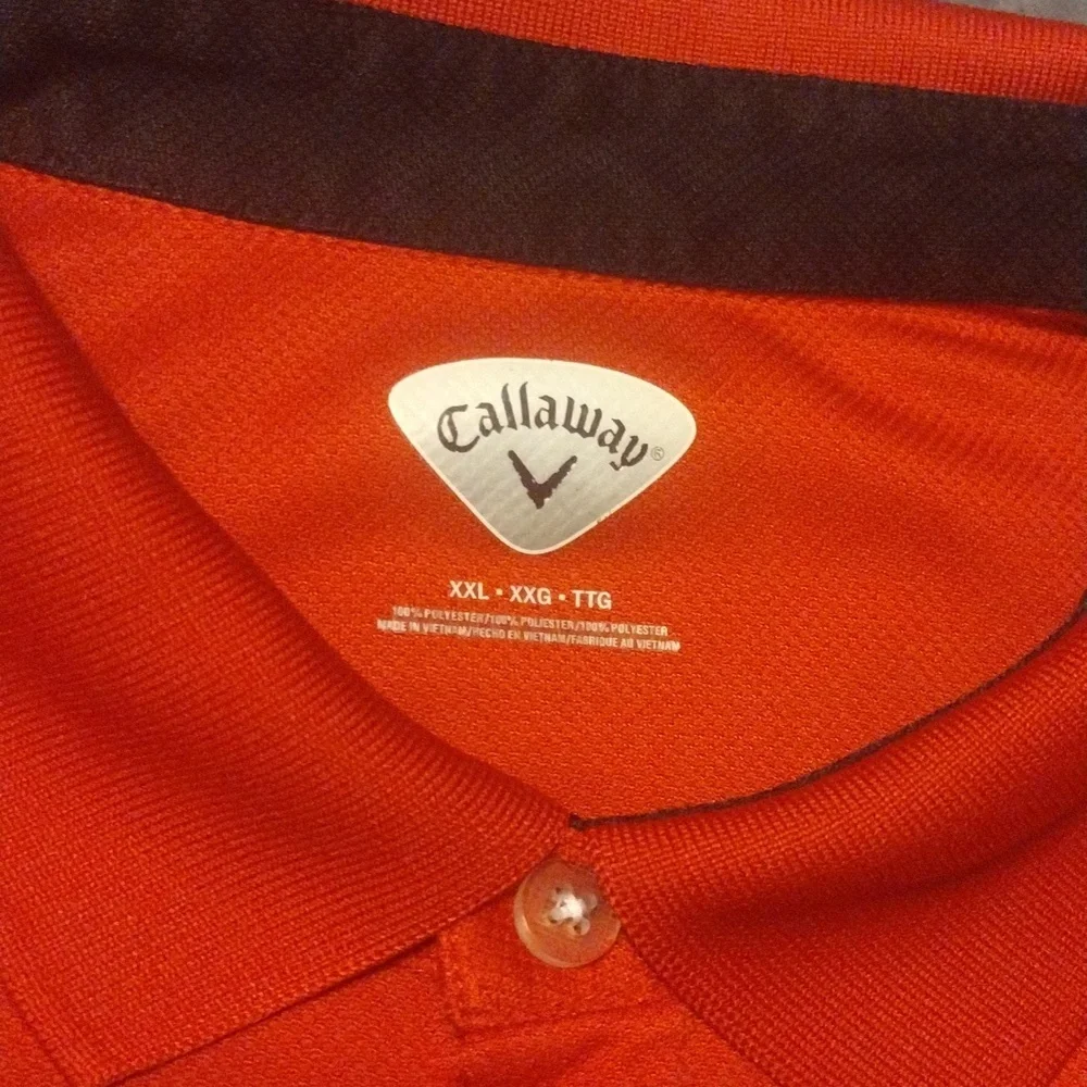 Callaway Bright Red Polo Shirt - Picture 2 of 6